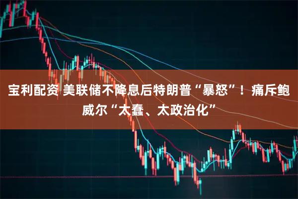 宝利配资 美联储不降息后特朗普“暴怒”！痛斥鲍威尔“太蠢、太政治化”